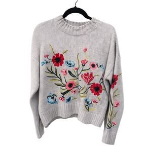 Romeo Juliet Couture Floral Poppy Embroidered Oversized Grandmacore Small